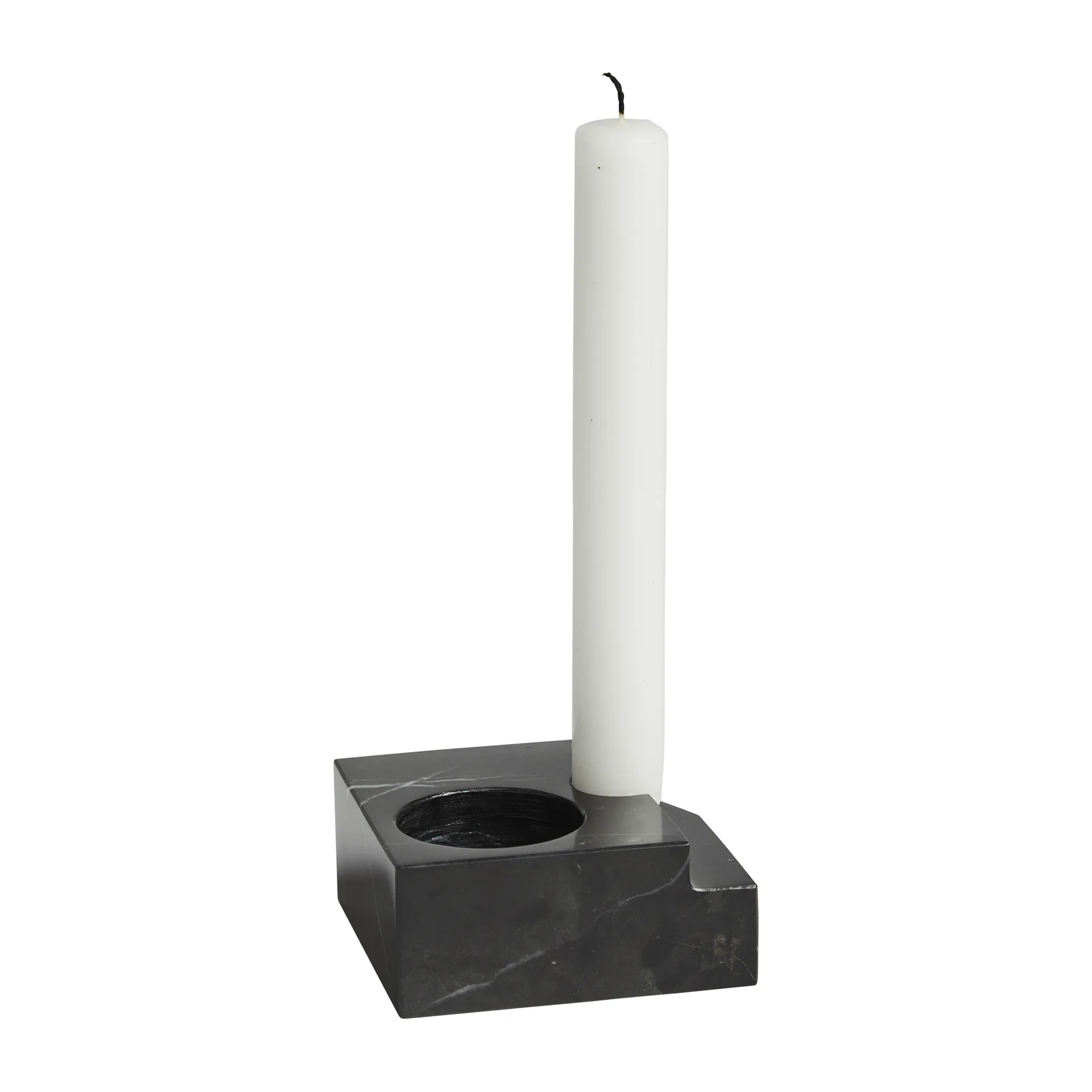 Jeu de dés 3 porta-velas mármore, Preto Woud