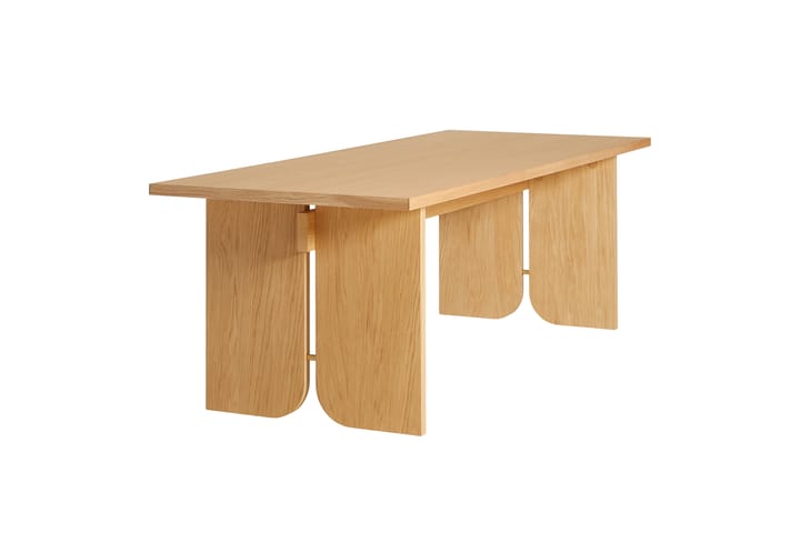 Kimono mesa de jantar 240x90 cm, Carvalho lacado pigmentado branco Woud
