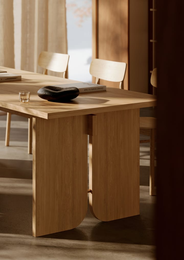 Kimono mesa de jantar 240x90 cm, Carvalho lacado pigmentado branco Woud