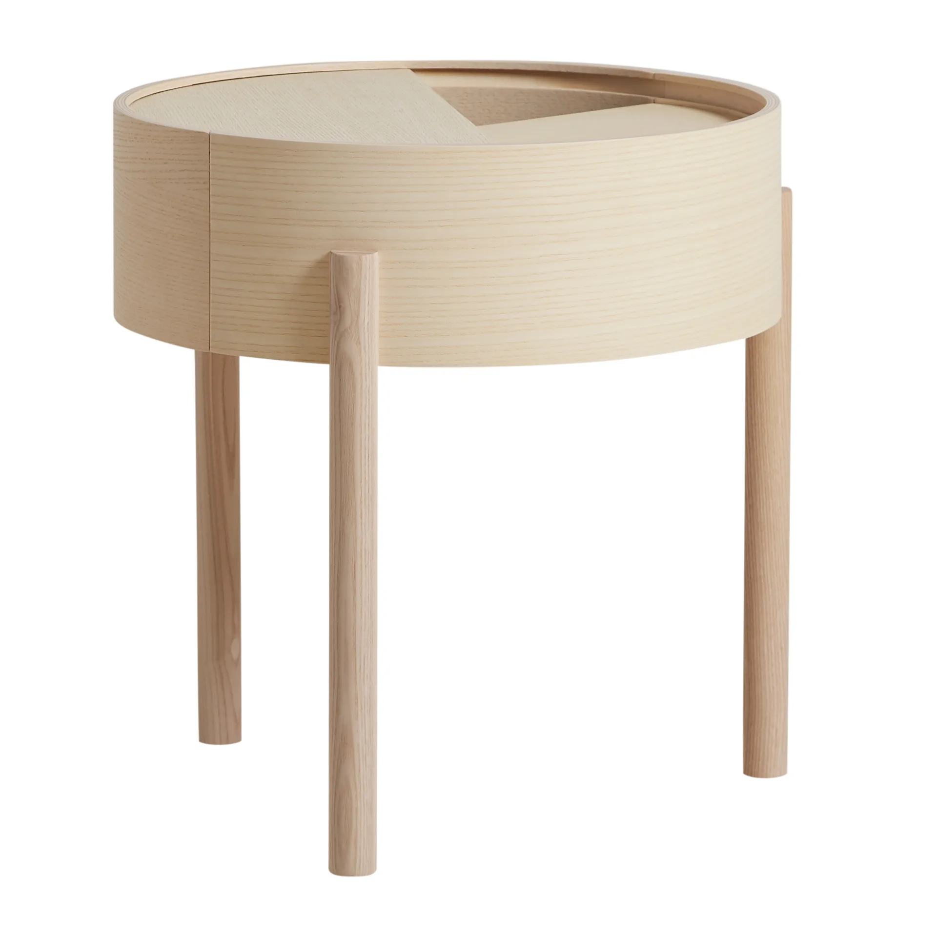 Mesa de apoio Arc, Freixo pigmentado branco Woud