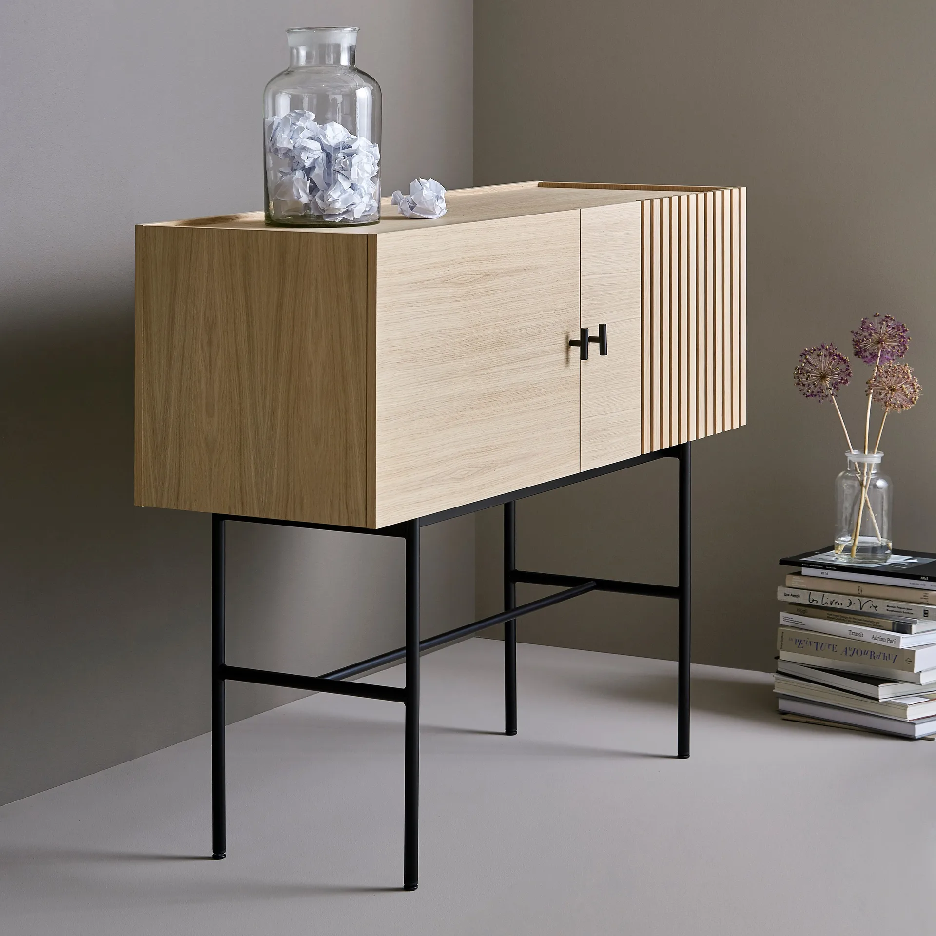 Mesa de apoio Array, 120cm, Carvalho pigmentado branco Woud