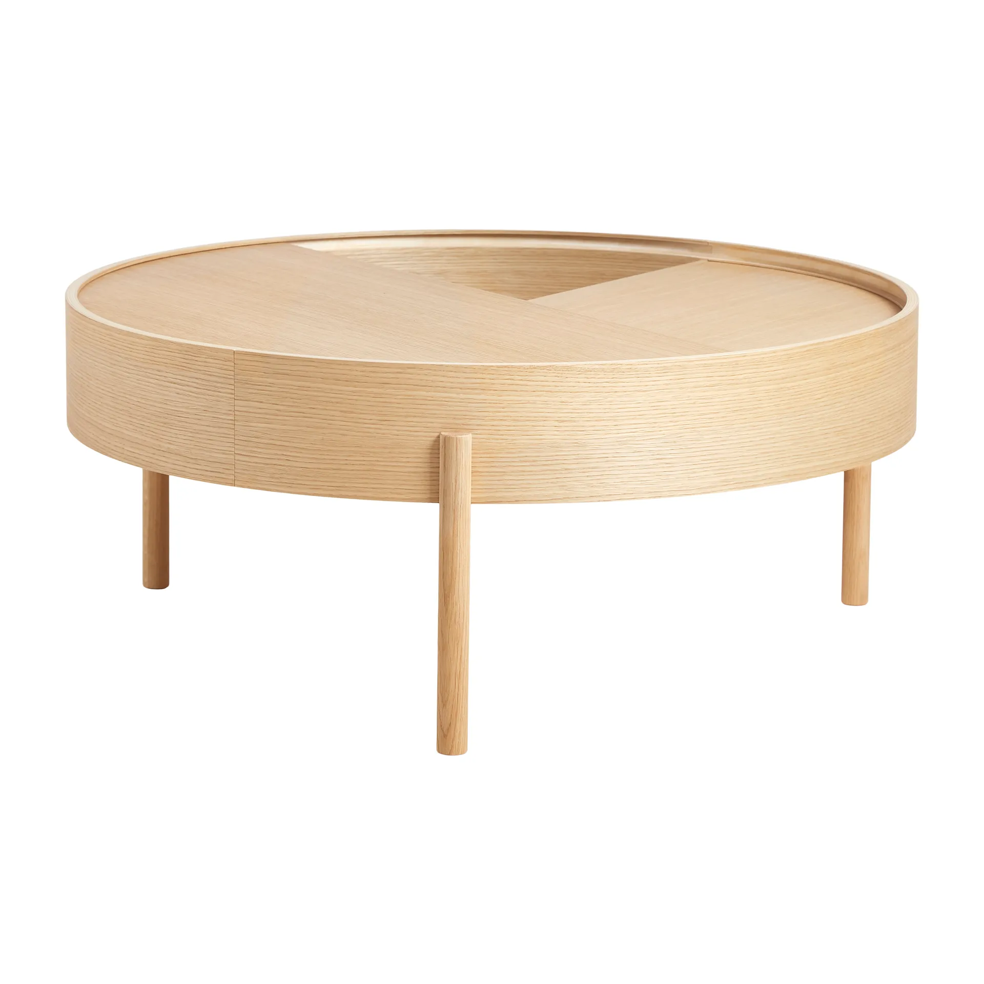 Mesa de centro ArcØ89 cm , Carvalho pigmentado branco Woud