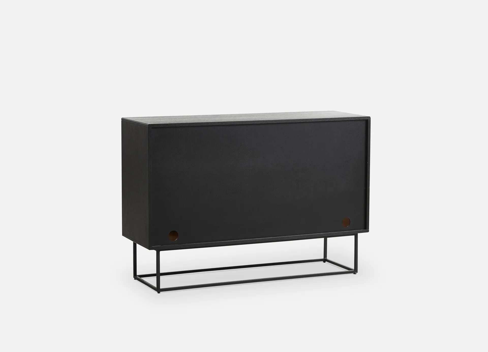 Mesa lateral alta Virka 120x40x82 cm, Carvalho preto Woud