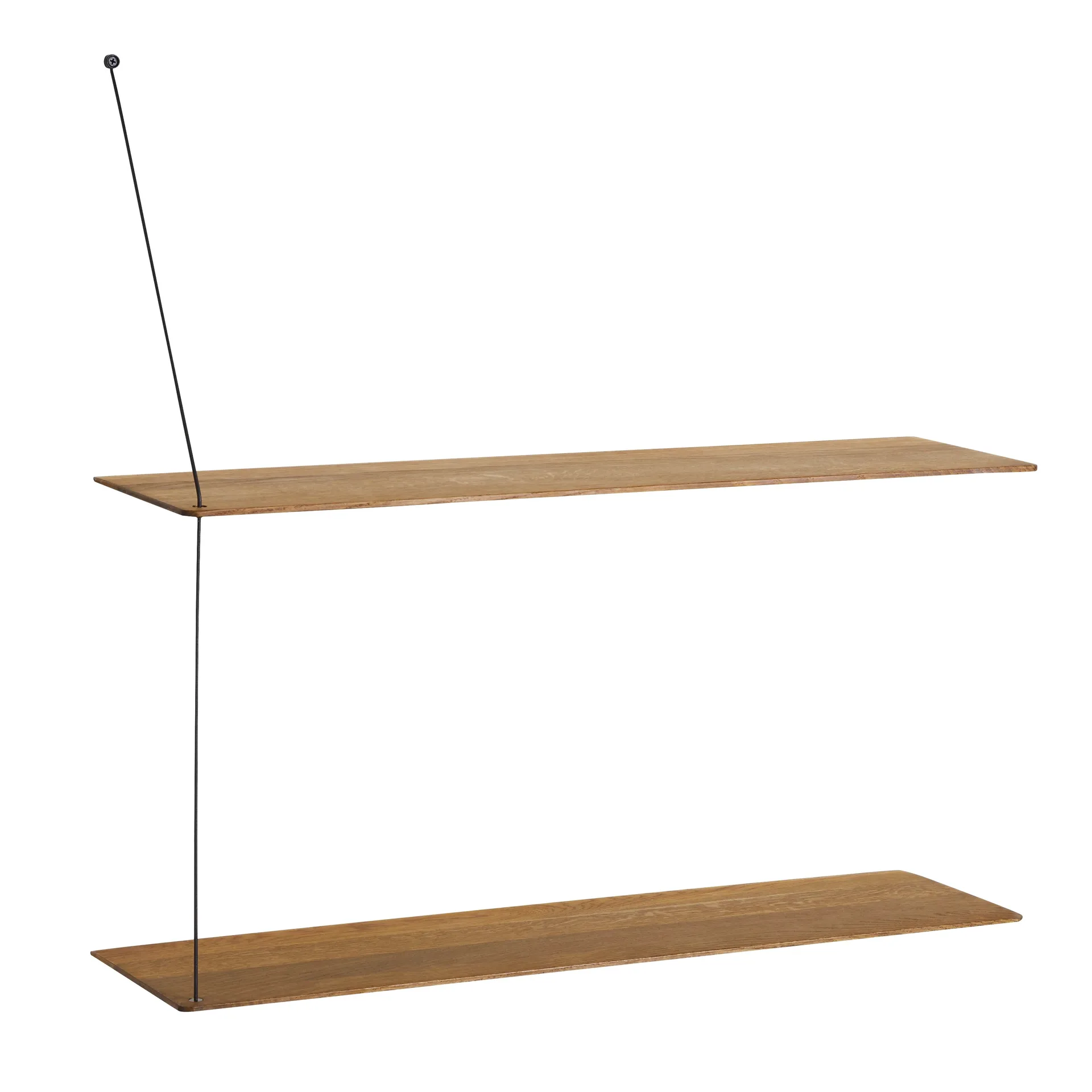 Prateleira Stedge, Carvalho fumado-preto, 80 cm, 2 prateleiras Woud