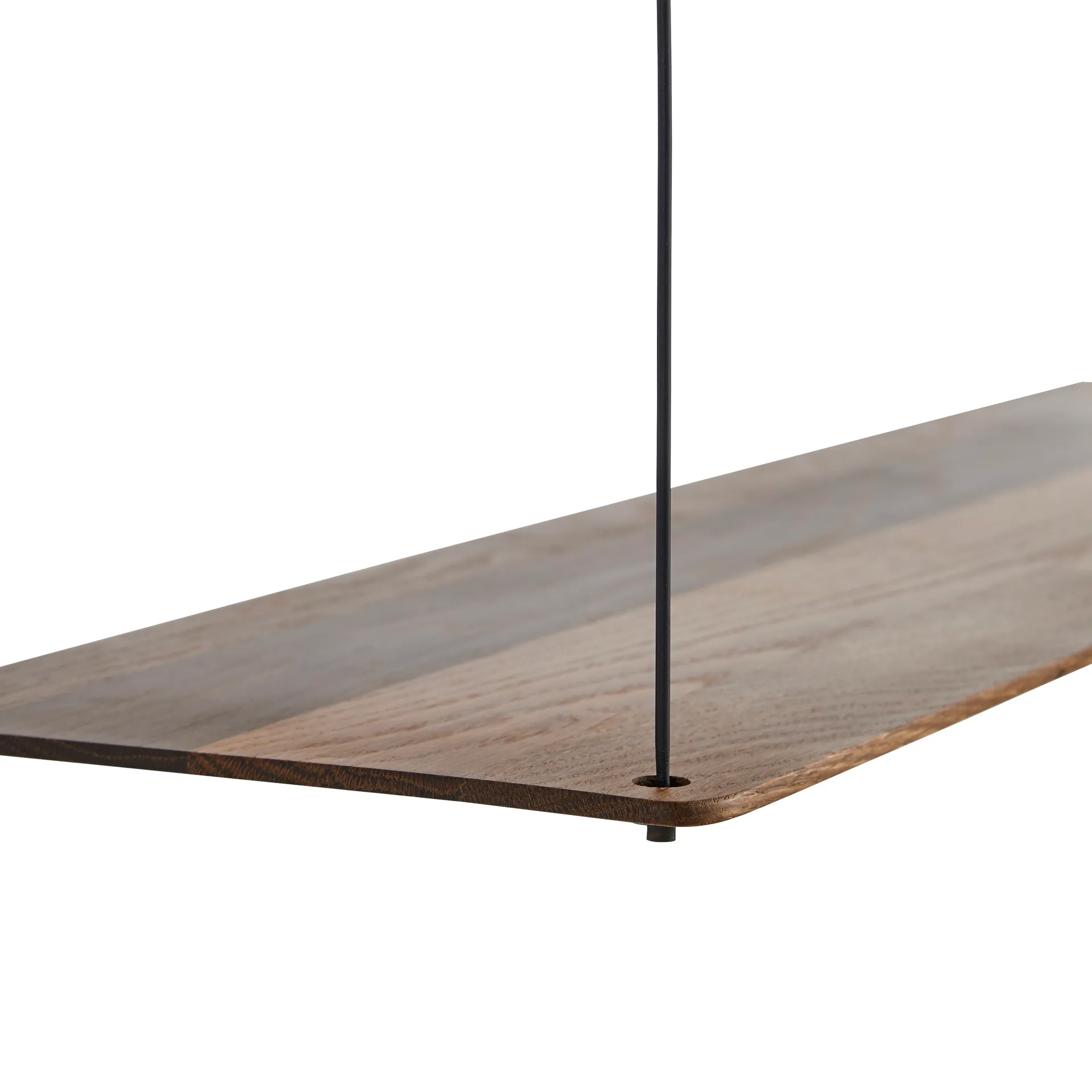 Prateleira Stedge, Carvalho fumado-preto, 80 cm, 2 prateleiras Woud