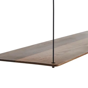 Prateleira Stedge - Carvalho fumado-preto, 80 cm, 2 prateleiras - Woud