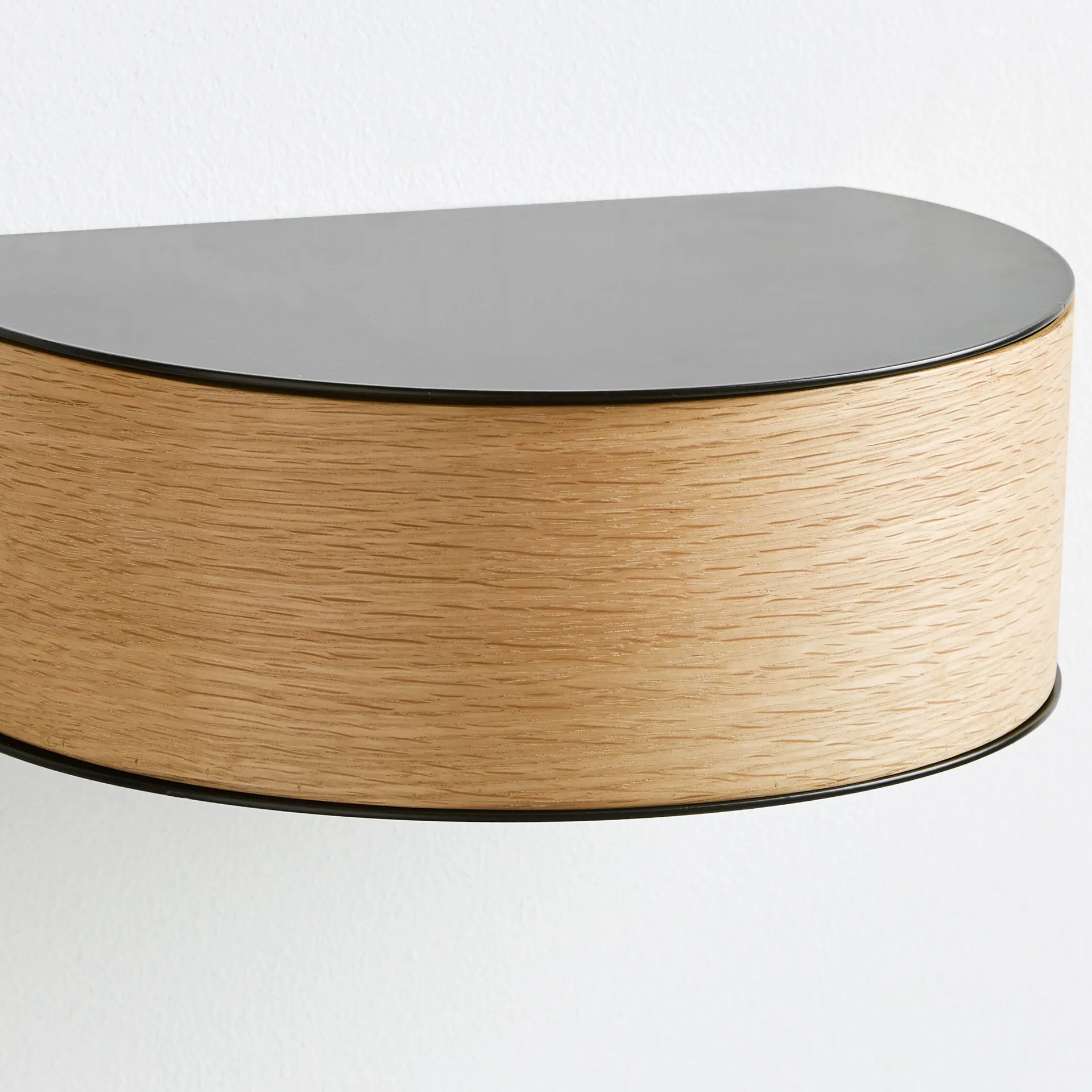 Prateleira Wallie, preto. carvalho Woud