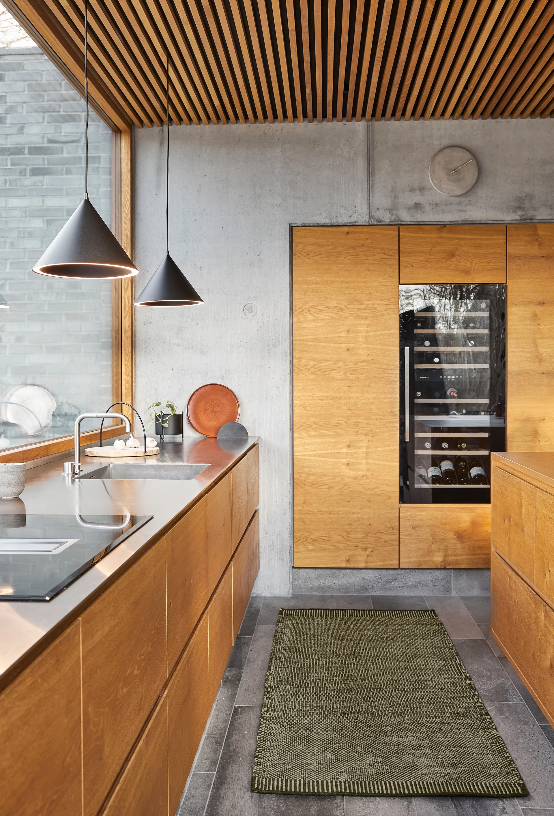 Tapete Rombo moss green, 75x200 cm Woud