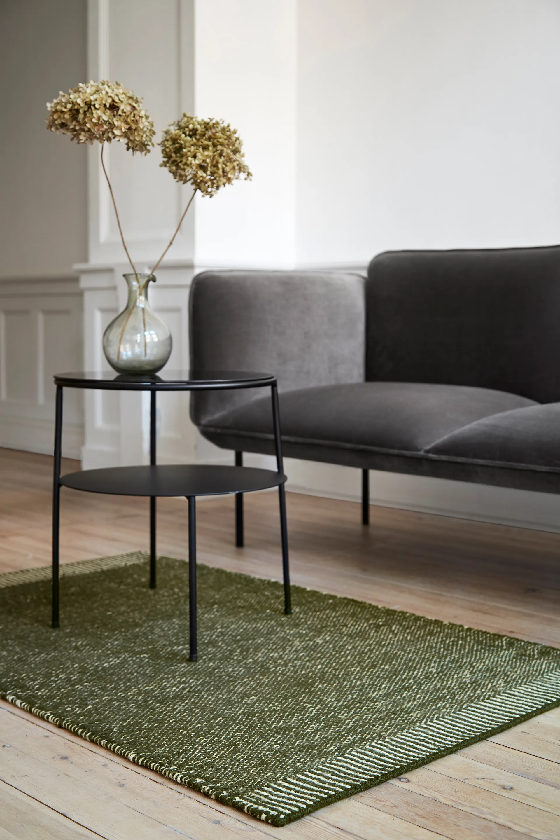 Tapete Rombo moss green, 90x140 cm Woud