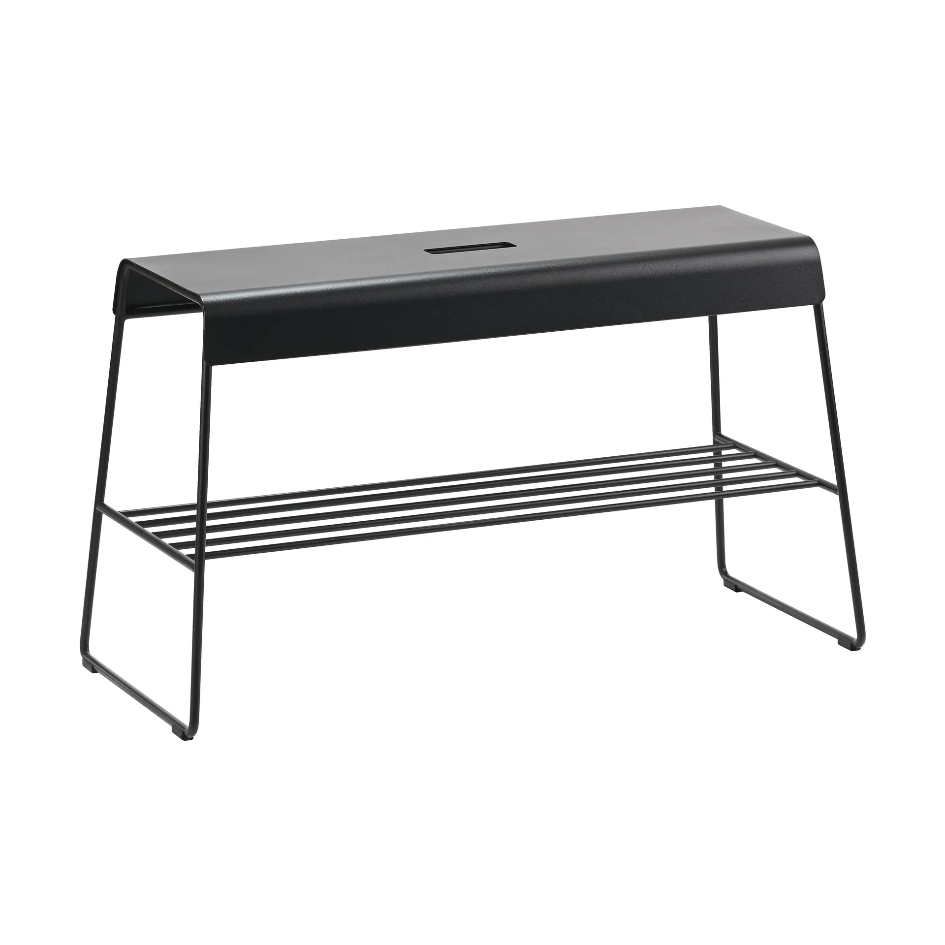 Banco A-bench outdoor com prateleira 45 cm, Black Zone Denmark