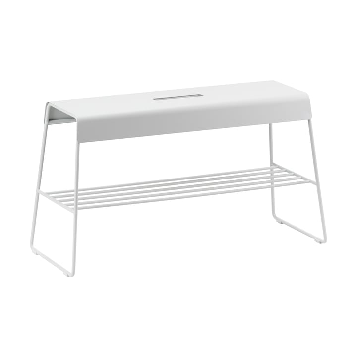 Banco A-bench outdoor com prateleira 45 cm - Soft Grey - Zone Denmark