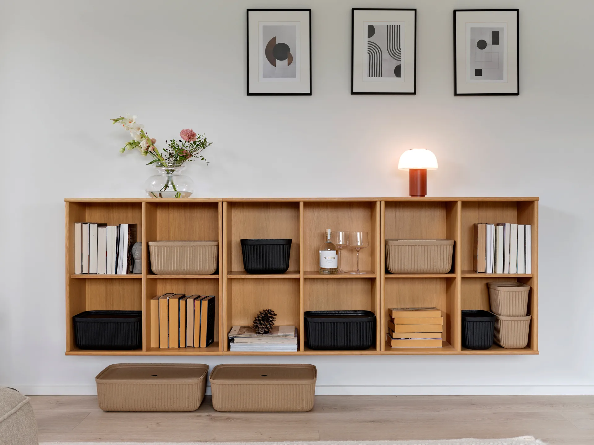 Caixa de armazenamento Pulp 23x32 cm 2 peças, Natural Brown Zone Denmark