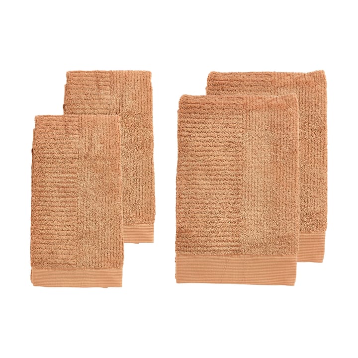 Classic conjunto de toalhas 4 peças, Laranja intenso Zone Denmark