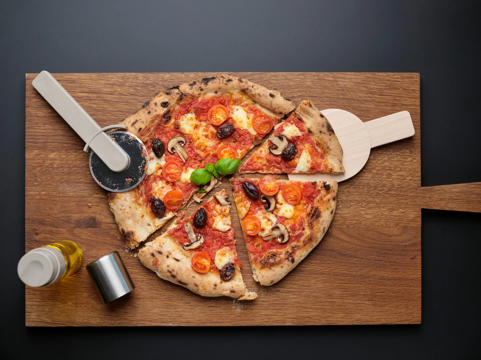 Conjunto de pizza Singles 3 peças, Taupe suave Zone Denmark