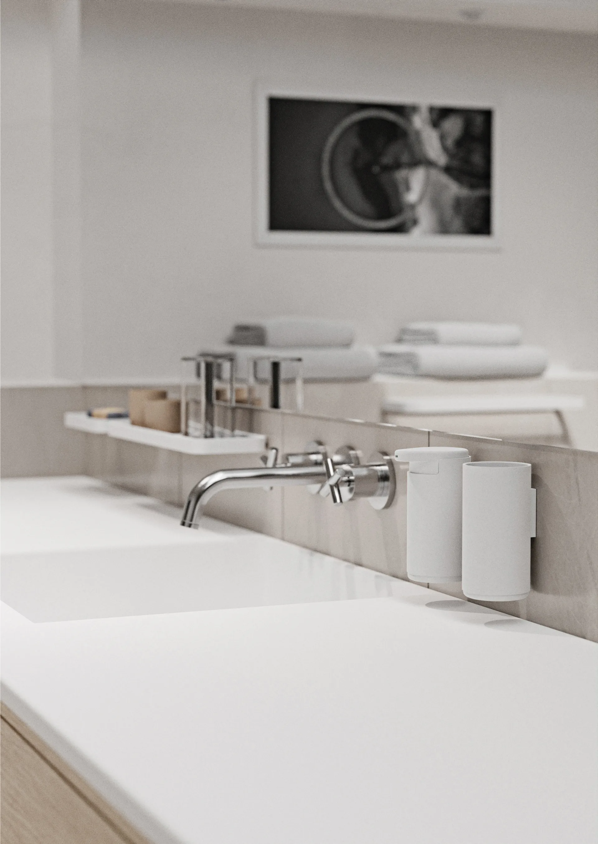 Copo para escova de dentes RIM - de parede 13,6 cm, Branco Zone Denmark