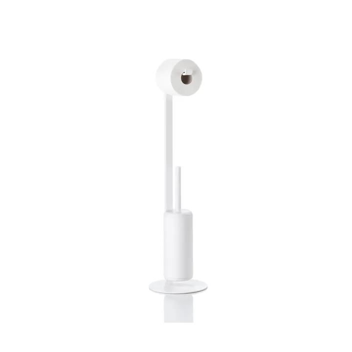 Rim suporte de papel higiénico com escova - Branco - Zone Denmark
