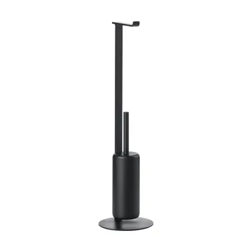Rim suporte de papel higiénico com escova - Preto - Zone Denmark