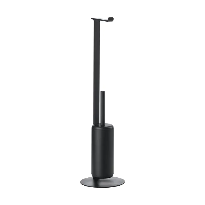 Rim suporte de papel higiénico com escova - Preto - Zone Denmark