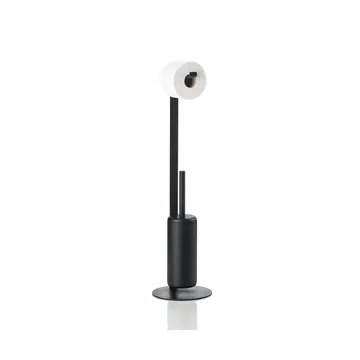 Rim suporte de papel higiénico com escova - Preto - Zone Denmark