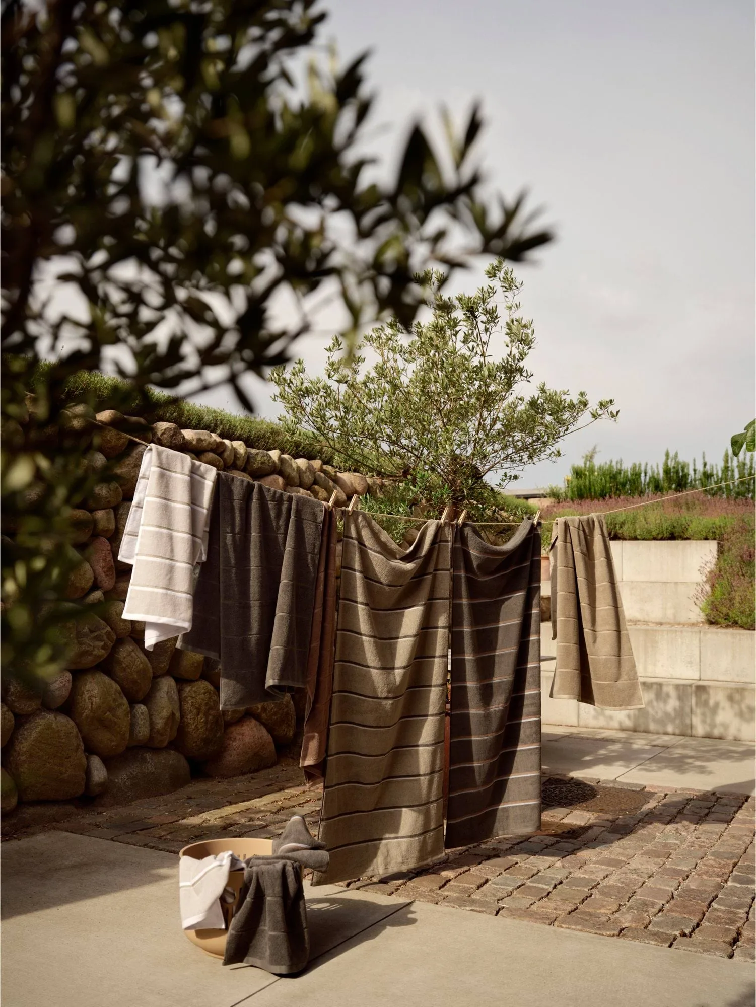 Toalha de sauna, Grey-blue fog-soft grey, 70x140 cm Zone Denmark