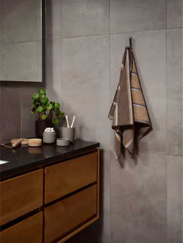 Toalha de sauna - Taupe-camel-sky blue, 50x100 cm - Zone Denmark