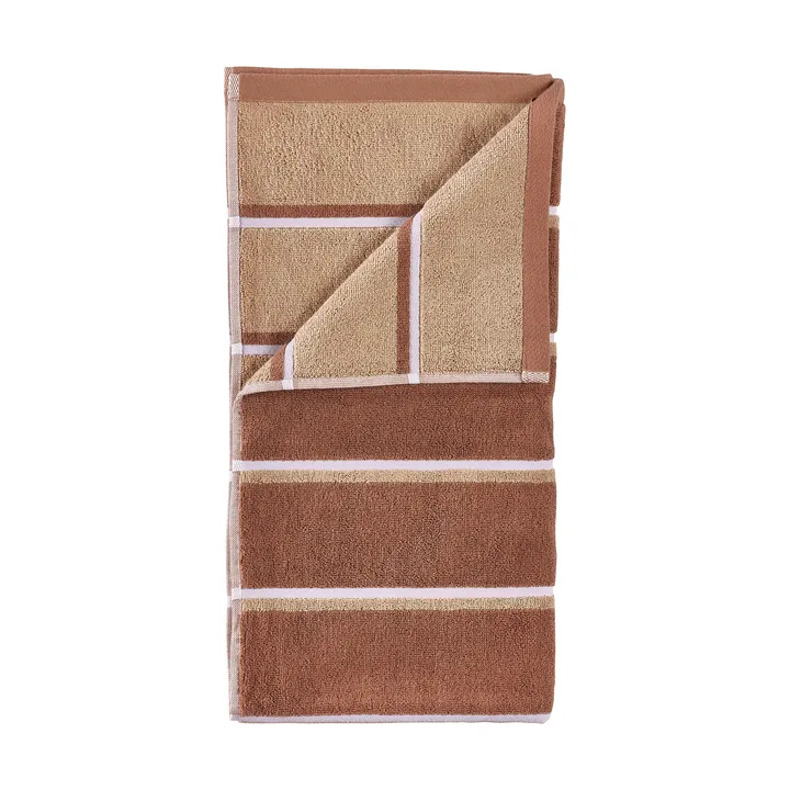 Toalha de sauna - Terracotta-camelo-lupine, 50x100 cm - Zone Denmark