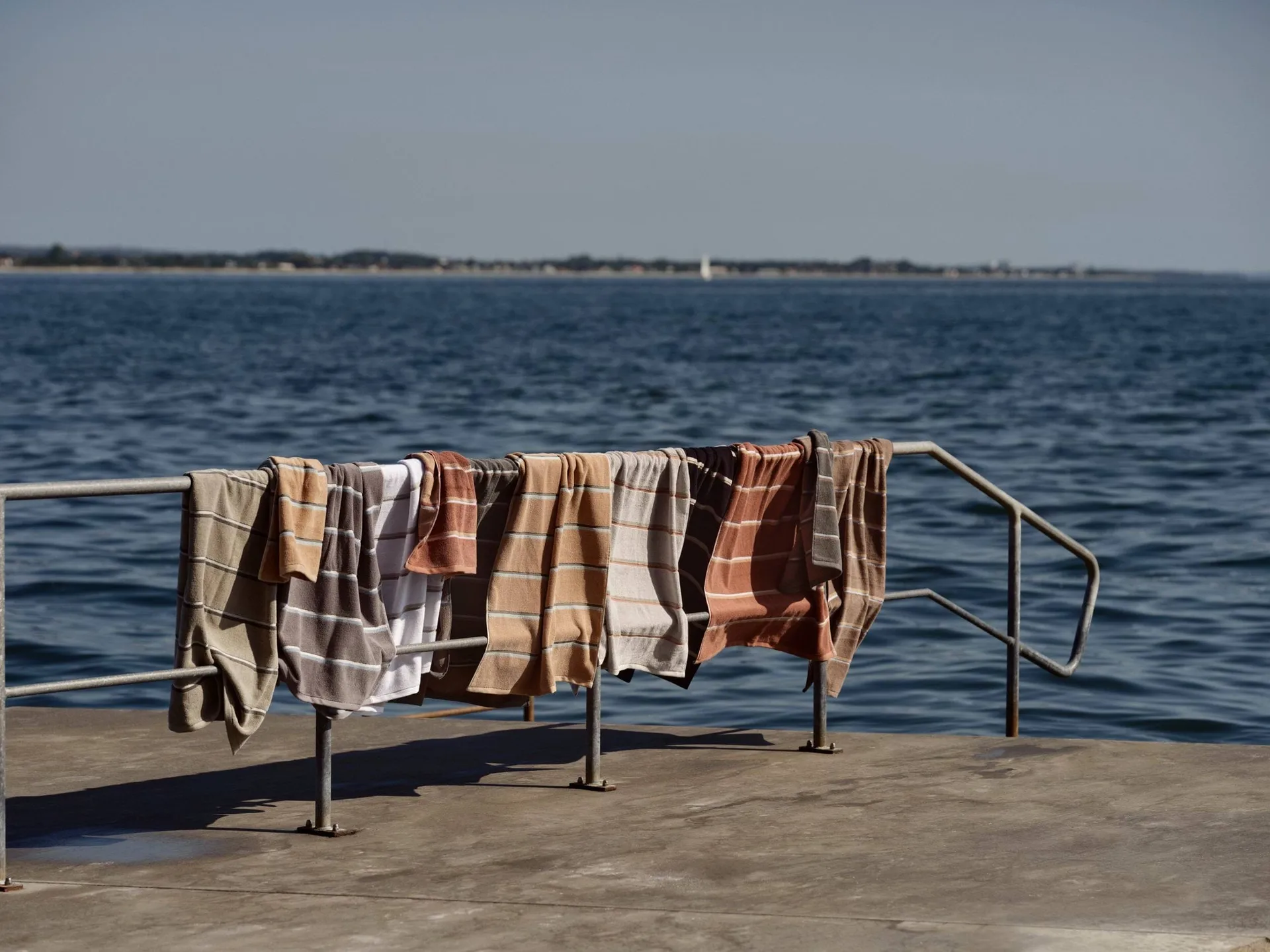 Toalha de sauna, White-soft grey-eucalyptus, 70x140 cm Zone Denmark