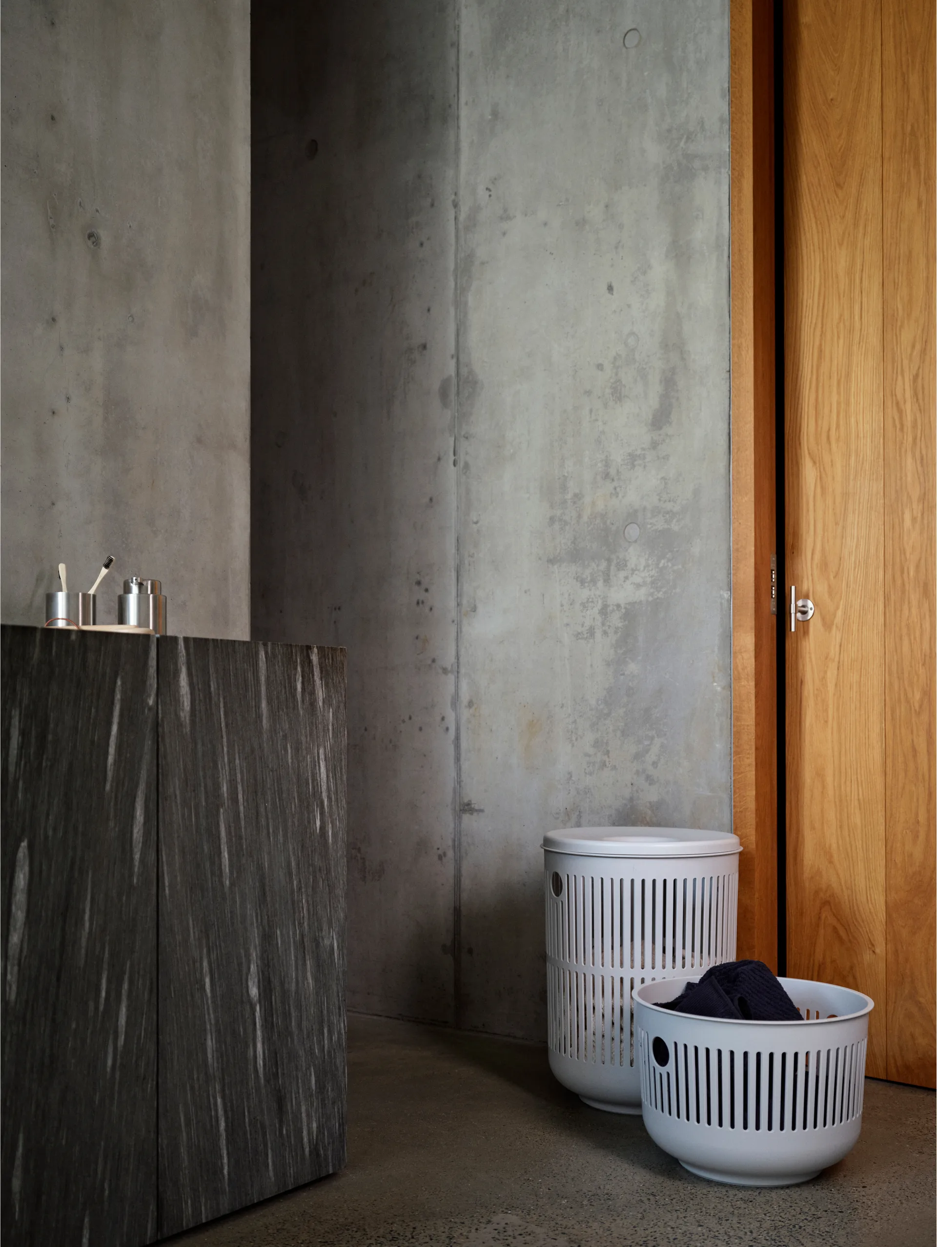 Ume cesto de roupa Ø40x29 cm, Cinza claro Zone Denmark