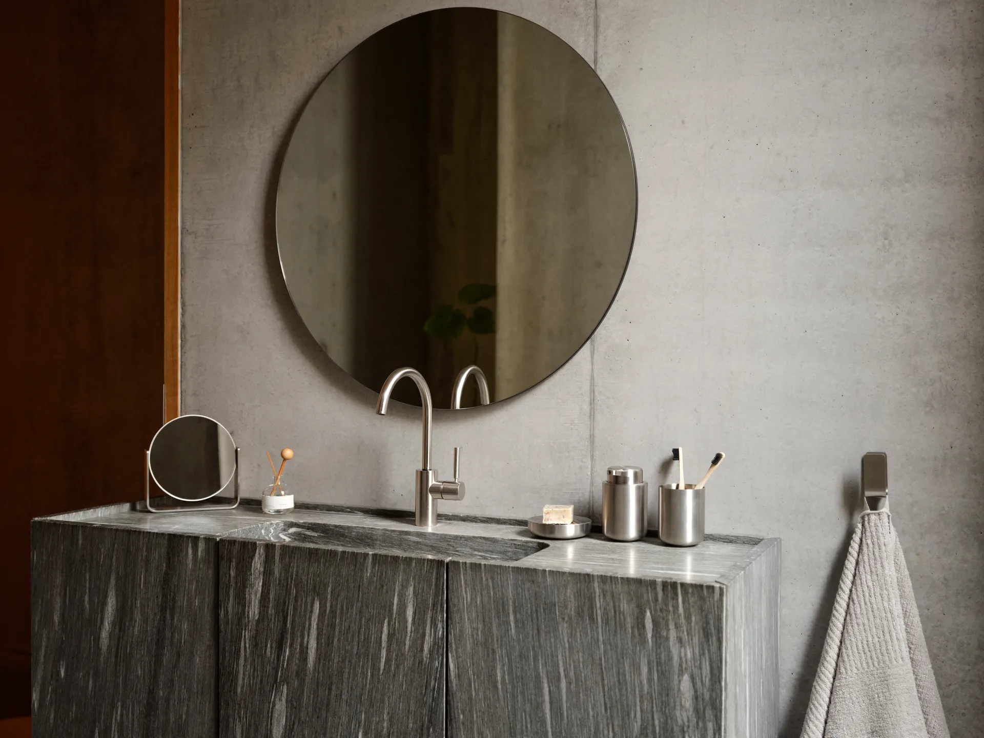 Ume espelho de mesa - 5x aumento 19x19.5 cm, Aço Zone Denmark