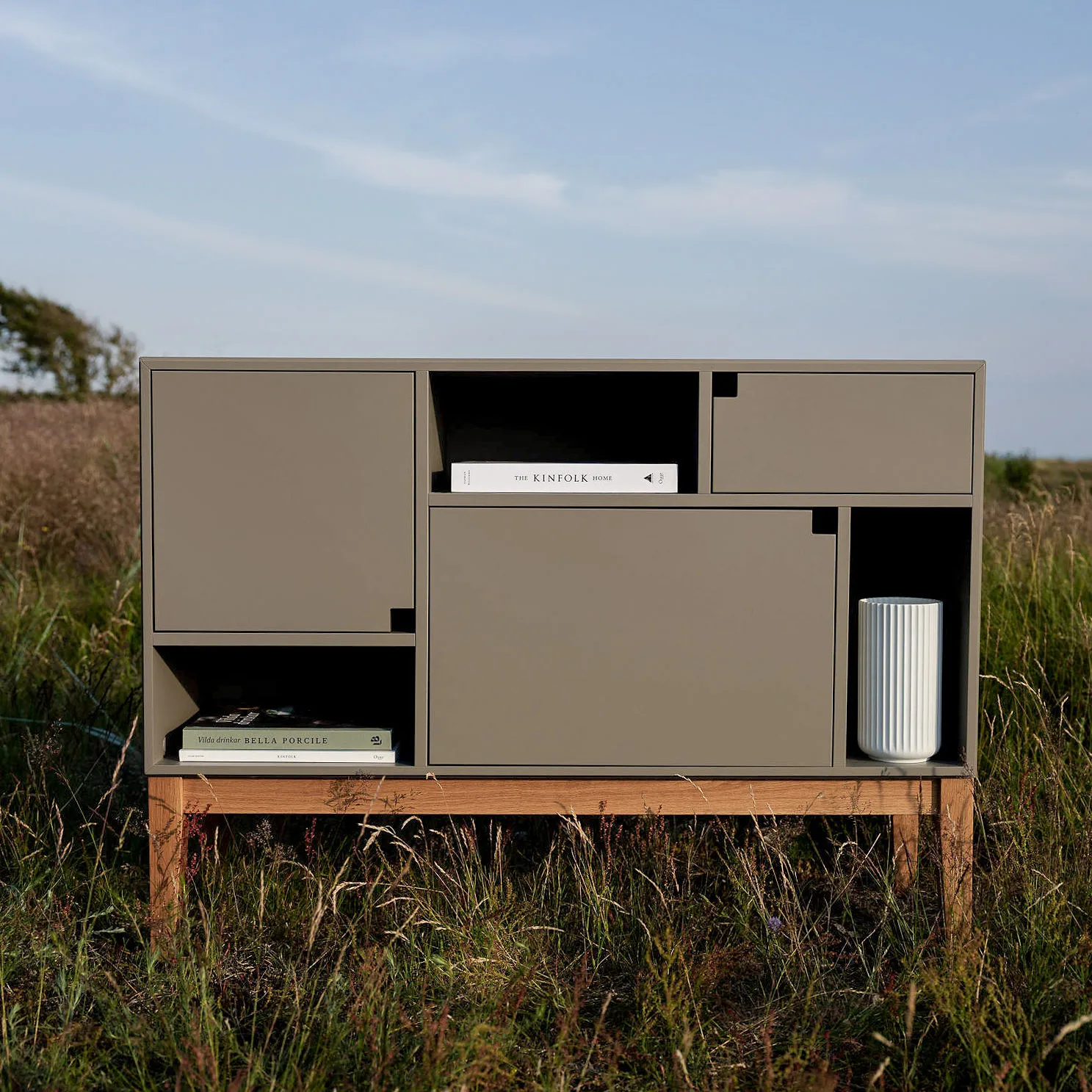 Armário Citti 6x3, Mole cinzento-estrutura em carvalho mate lacado  Zweed