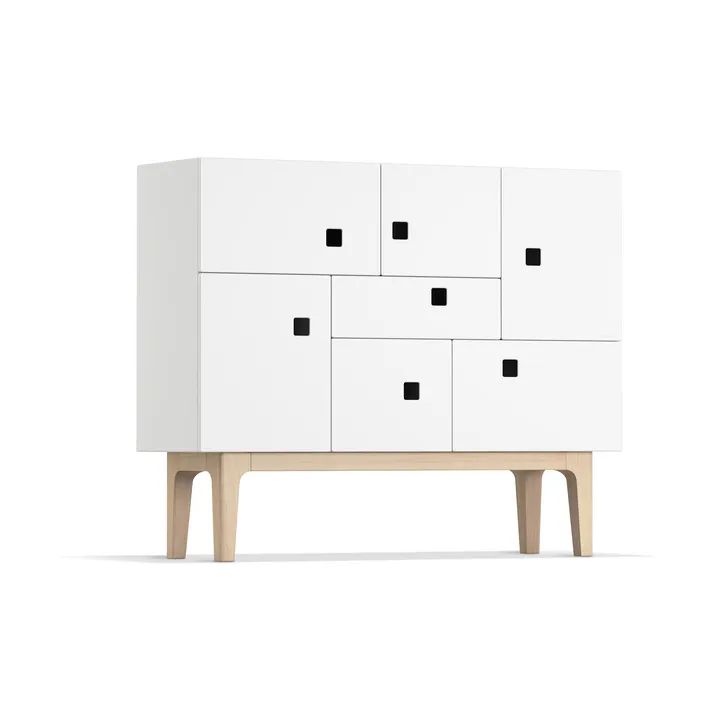 Armário peep B1 - branco, Carvalho pigmentado branco - Zweed