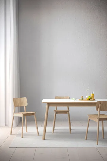 Mesa de jantar Dino 200 - branco, estrutura carvalho, novo - Zweed