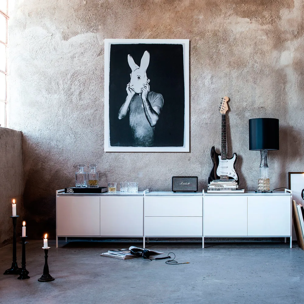 Módulo de gabinete Molto 560, branco, incluí moldura branca Zweed