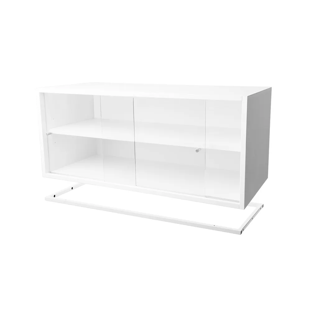 Módulo de vitrine Molto 840, branco, incluí moldura branca Zweed