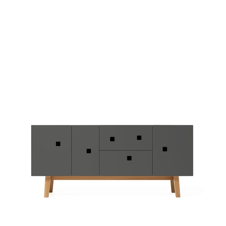 Móvel TV Peep M2  - cinzento slate, retrô, estrutura carvalho  - Zweed