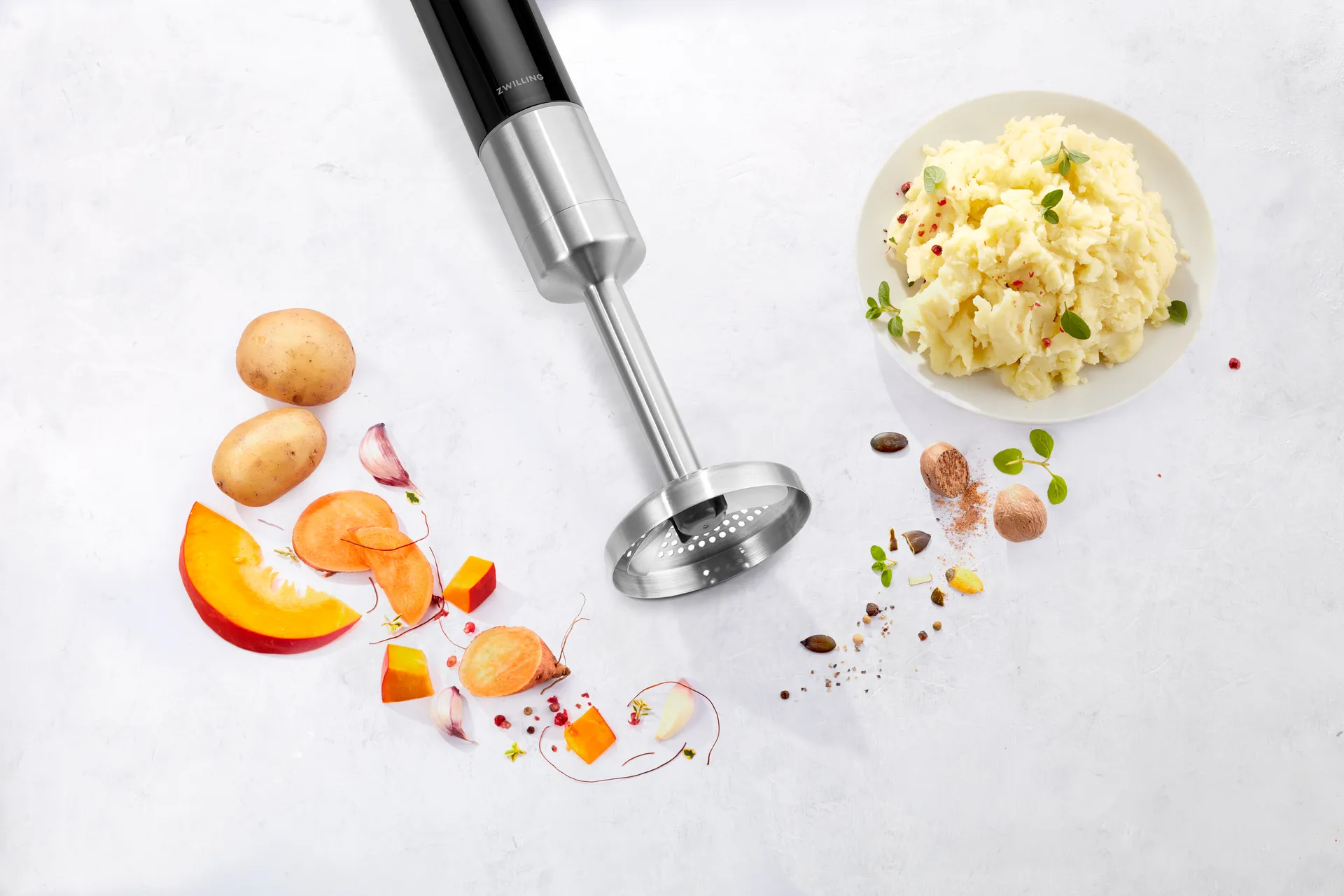 Acessório de esmagar de batatas para varinha mágica Zwilling 23 cm, Prateado Zwilling