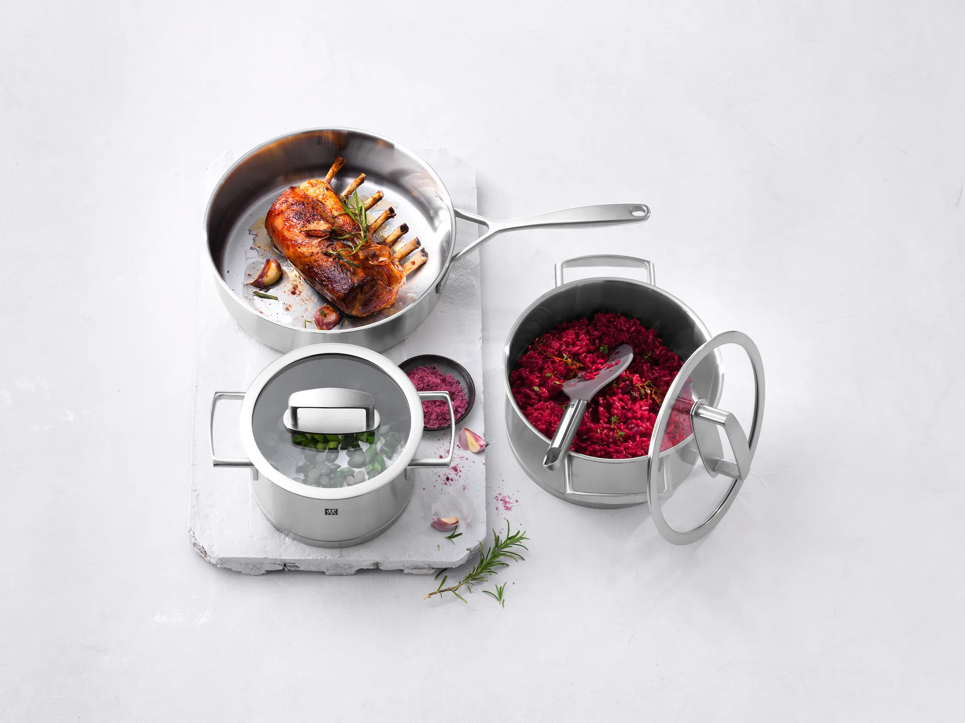 Caçarola Zwilling Vitality, conjunto de 5 peças, Aço inoxidável-transparente  Zwilling