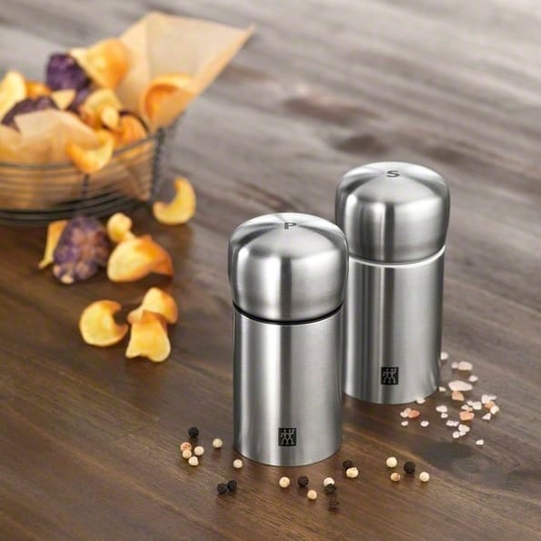 Mini saleiro e pimenteiro Zwilling Spices, aço inoxidável Zwilling
