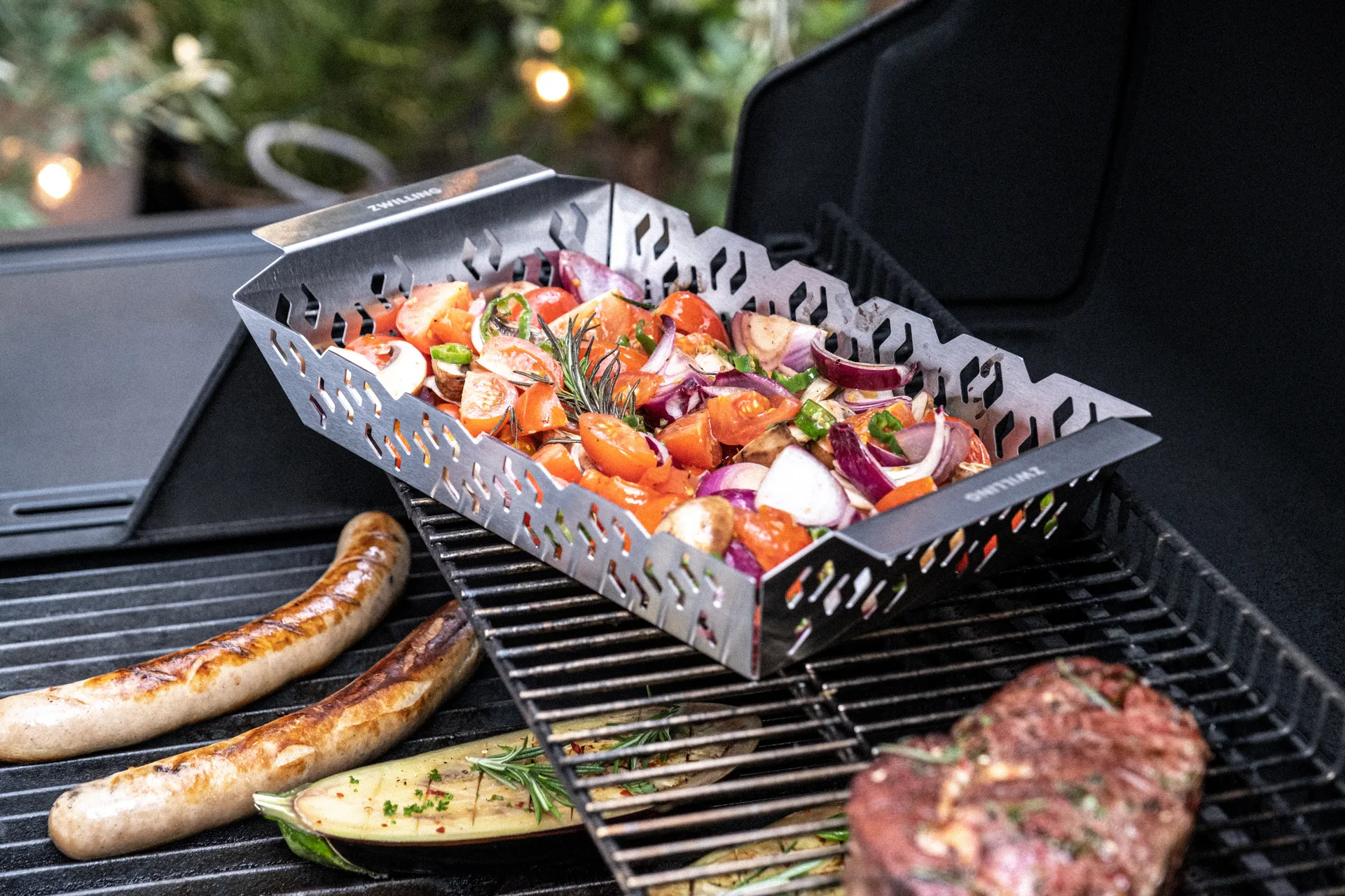 Zwilling BBQ+ cesto para grelhar retangular 36x20 cm, Aço inoxidável Zwilling