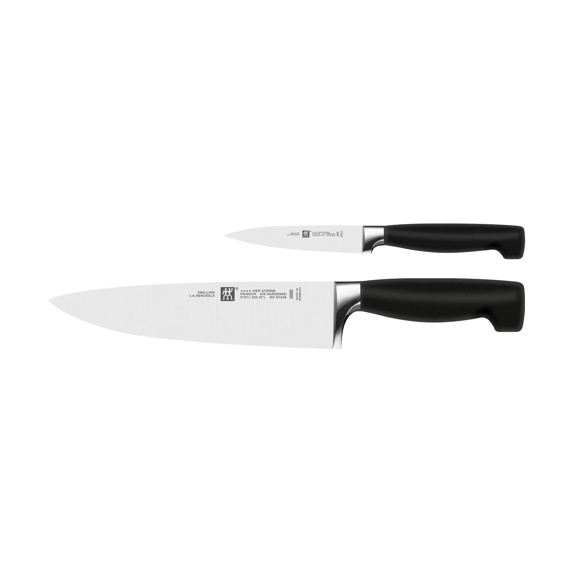 Zwilling Four star conjunto de facas 2 peças, Preto-aço inoxidável Zwilling