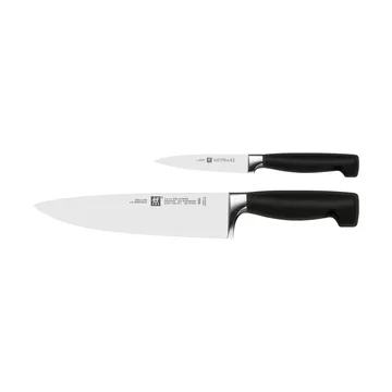 Zwilling Four star conjunto de facas 2 peças - Preto-aço inoxidável - Zwilling