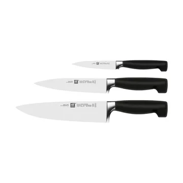 Zwilling Four star conjunto de facas 3 peças - Preto-aço inoxidável - Zwilling