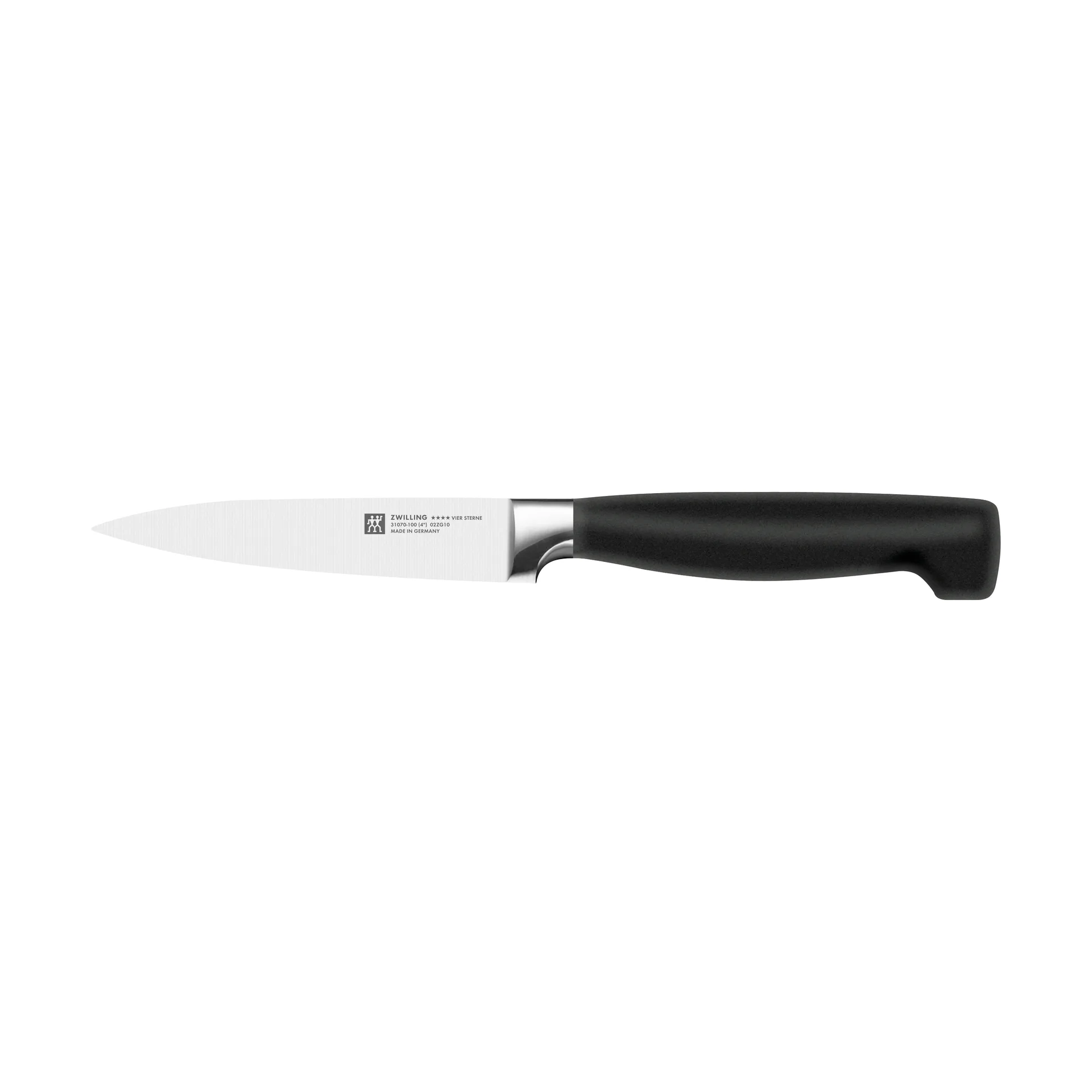 Zwilling Four star faca de descascar 10 cm, Preto-aço inoxidável Zwilling