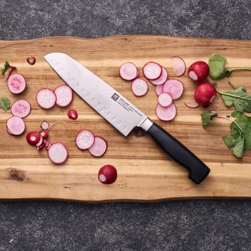 Zwilling Four star faca santoku 18 cm - Preto-aço inoxidável - Zwilling