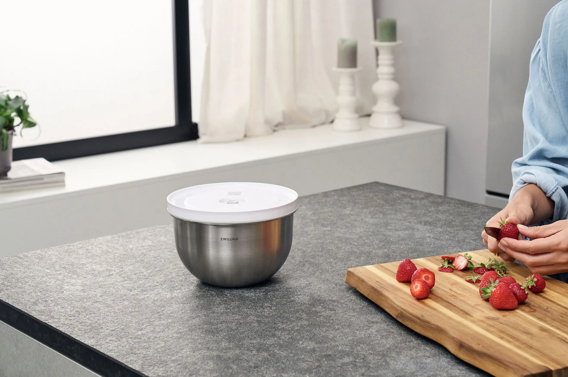 Zwilling Fresh & save tigela a vácuo aço inoxidável, 1,75 L Zwilling