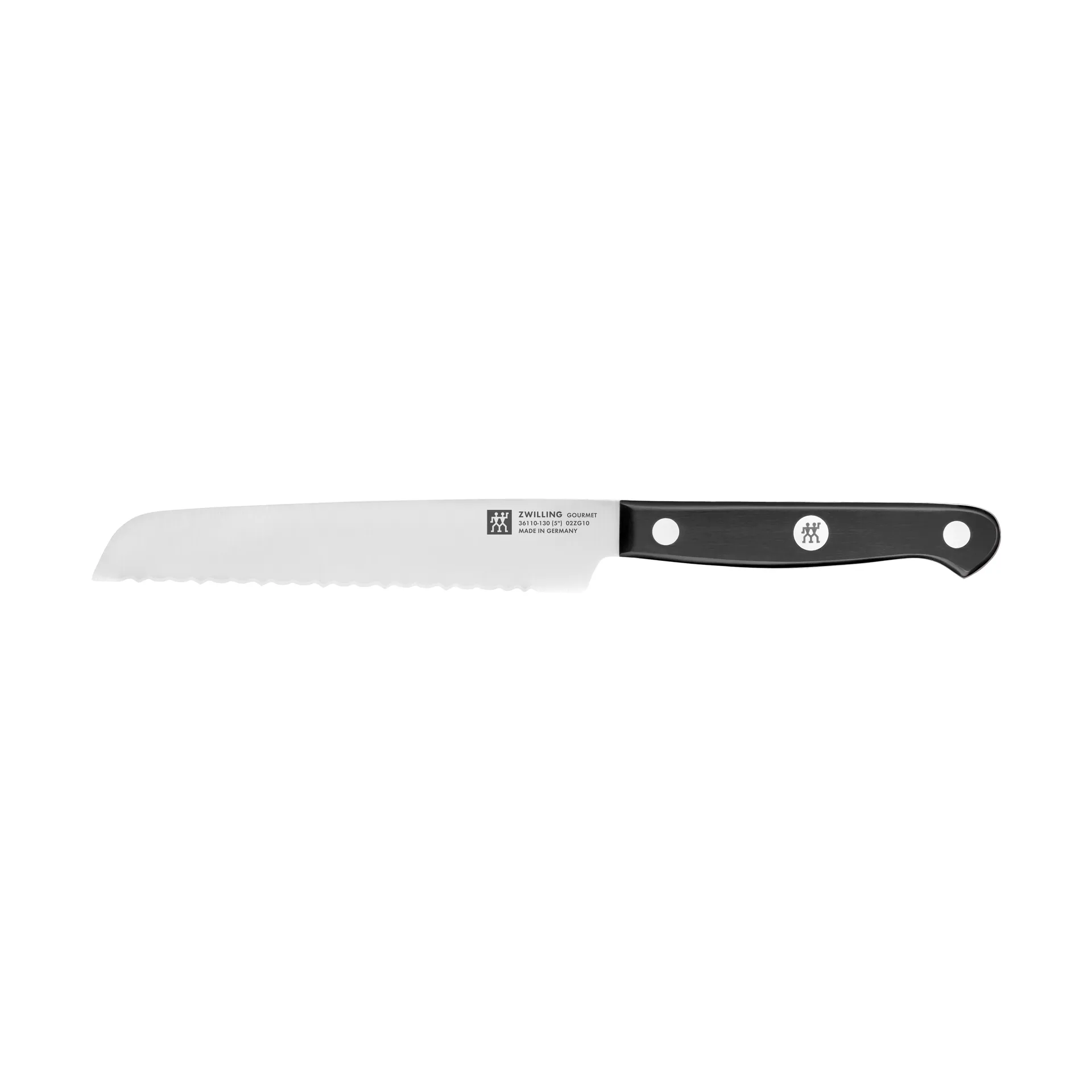 Zwilling Gourmet faca serrilhada multiusos 13 cm, Preto-aço inoxidável Zwilling