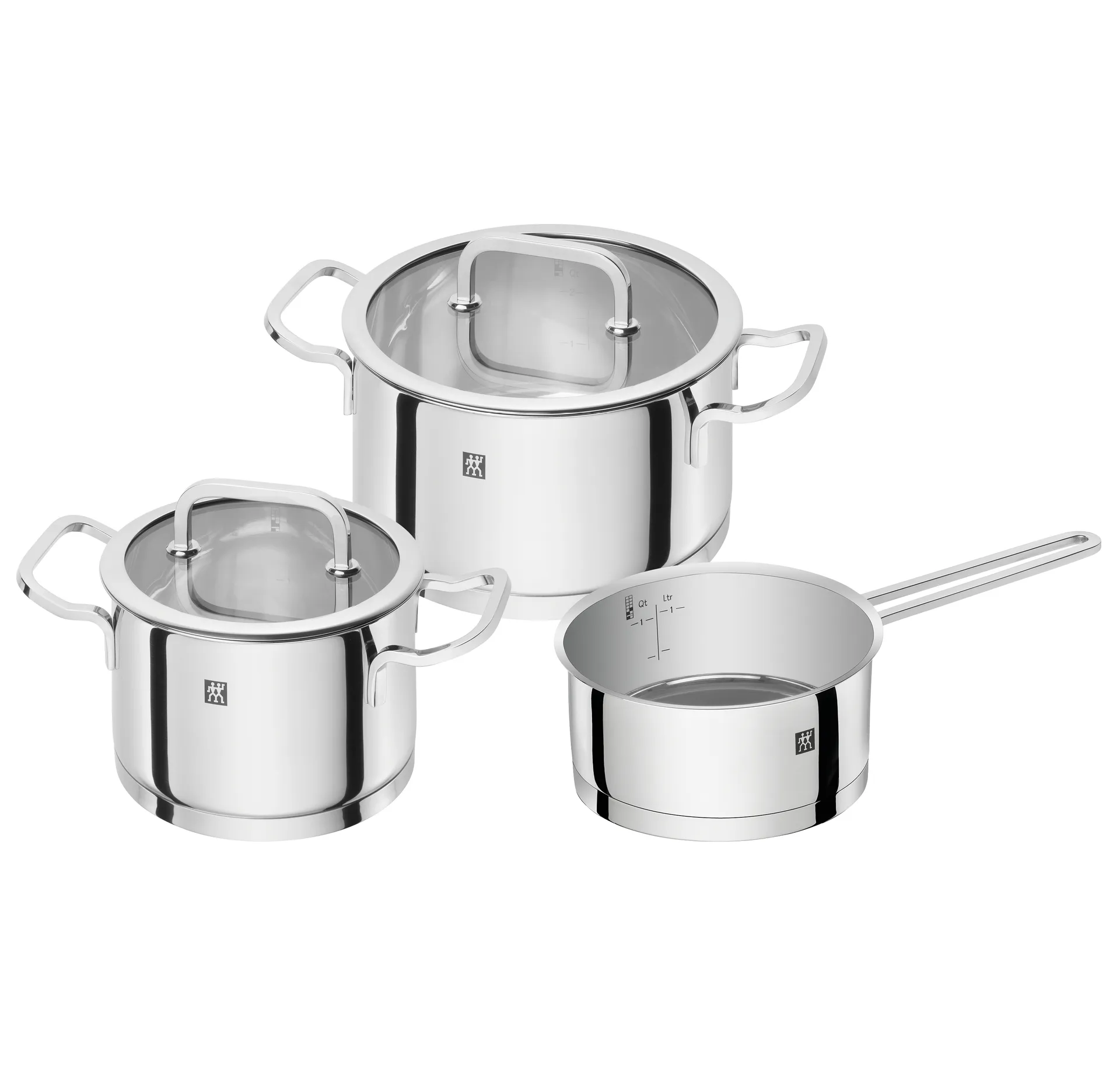 Zwilling Moment S, conjunto de 5 tachos, aço inoxidável-preto Zwilling