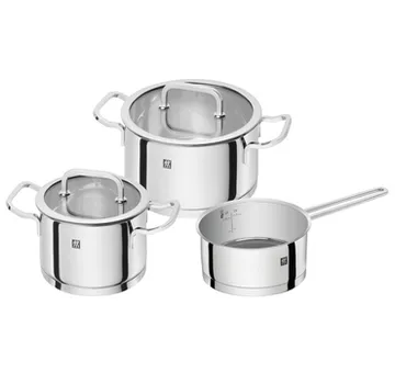 Zwilling Moment S, conjunto de 5 tachos - aço inoxidável-preto - Zwilling