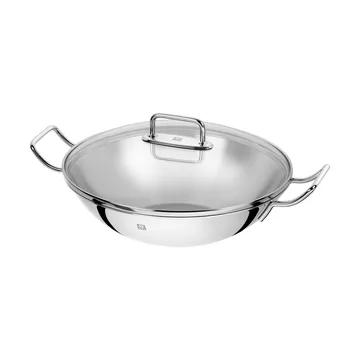 Zwilling Plus wok com tampa de vidro Ø32 cm - Aço inoxidável - Zwilling