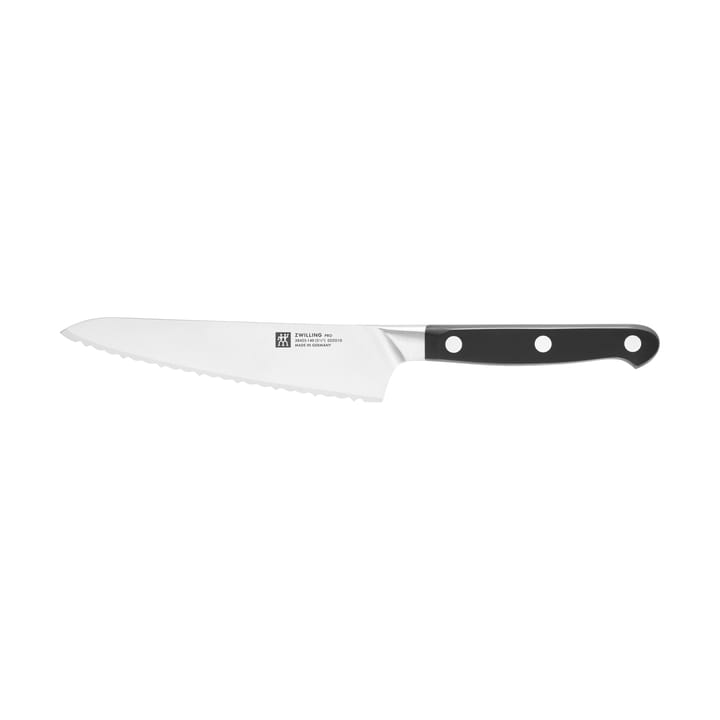 Zwilling Pro faca de chef compacta serrilhada 14 cm - Preto-aço inoxidável - Zwilling